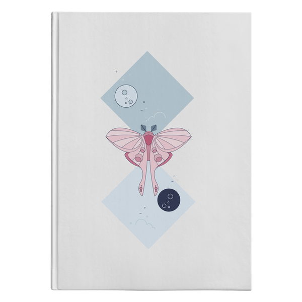 Moth to the Moonlight Hardcover Journal