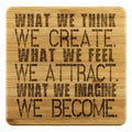 What We Think Bamboo Coaster - The Moonlight Shop