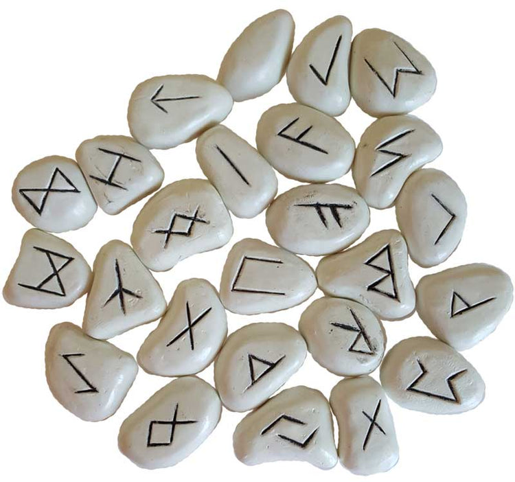 White Resin Rune Stones - The Moonlight Shop