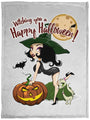 Witching You A Happy Halloween Fleece Blanket - The Moonlight Shop