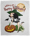 Witching You A Happy Halloween Fleece Blanket