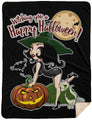 Witching You A Happy Halloween Premium Sherpa Blanket