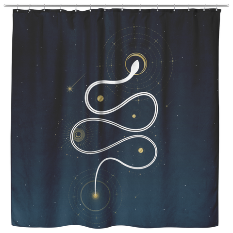 Serpent Guardian Of The Moon Shower Curtain