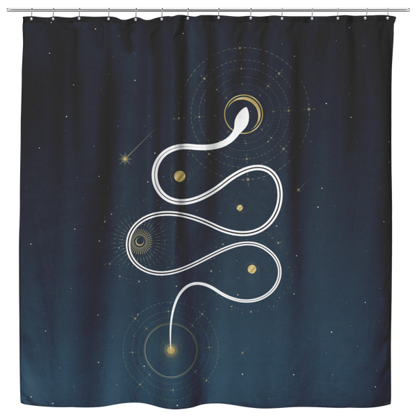 Serpent Guardian Of The Moon Shower Curtain