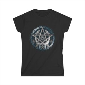 Blue Pentacle of Strength Womens Tee