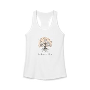 As Above So Below Colored Racerback