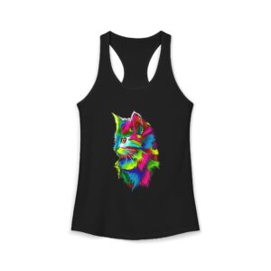 Abstract Cat Design Racerback